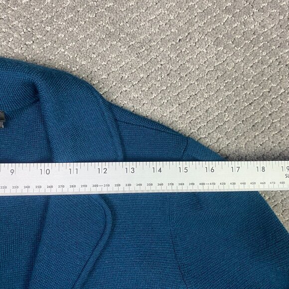 Talbots Merino Wool Sweater Blazer Women 1XP Petite Teal - Picture 8 of 12